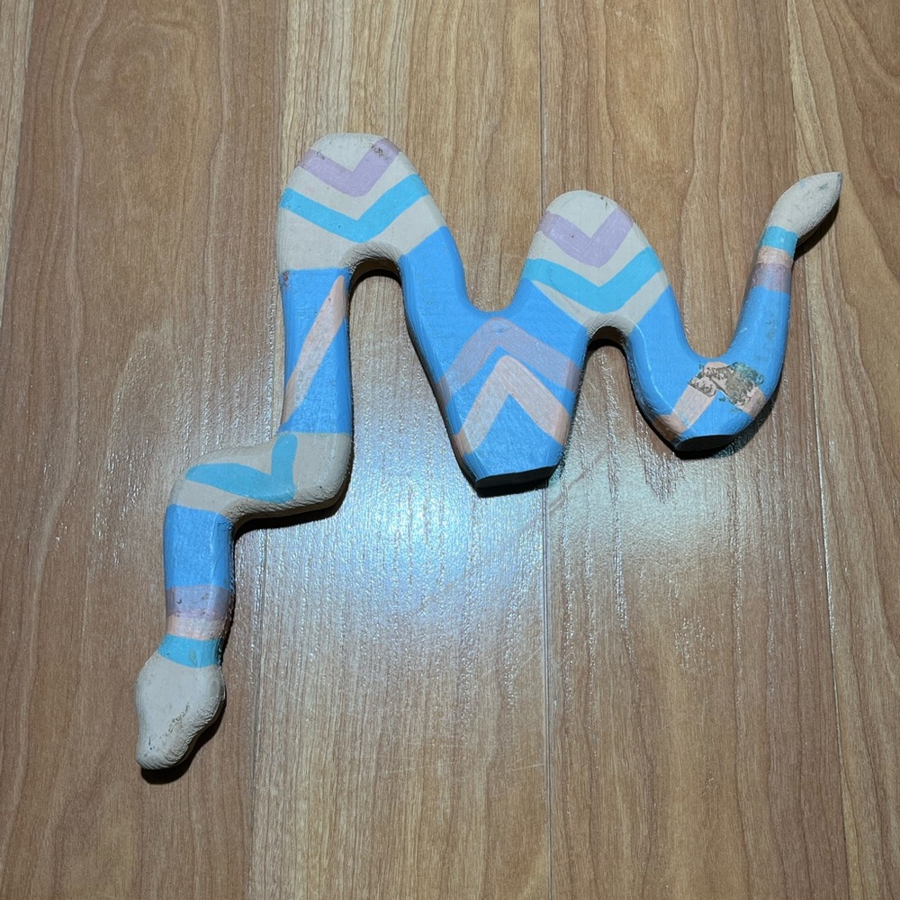 Wooden Folk Art Snake, Southwest Decoration, vintage 90’s - Picture 8 of 15